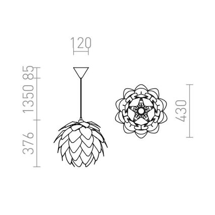 RED - Design Rendl - R12381 - Підвісна люстра ENCOMBRE 1xE27/42W/230V