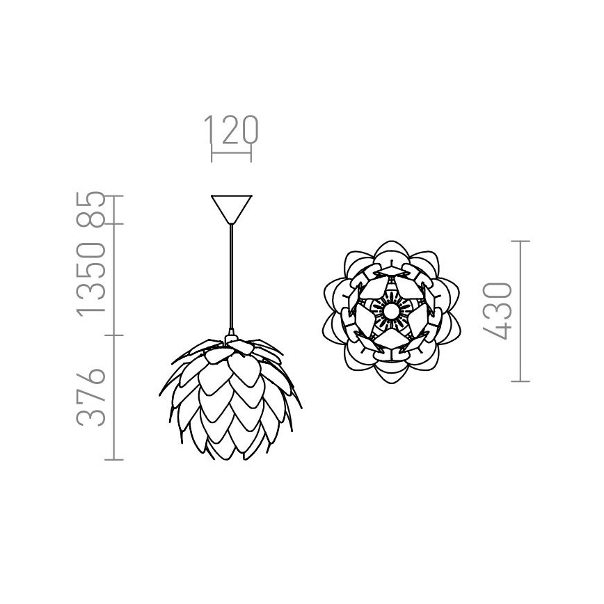 RED - Design Rendl - R12381 - Підвісна люстра ENCOMBRE 1xE27/42W/230V