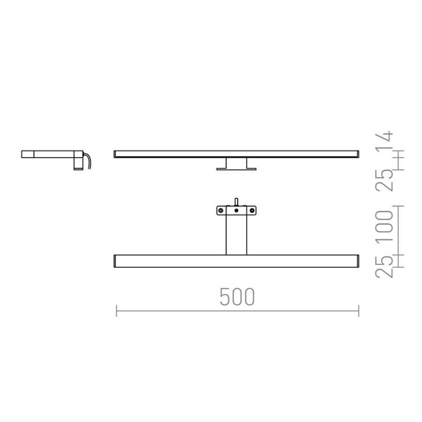 RED - Design Rendl - R12400 - LED Підсвітка дзеркала для ванної BALEA LED/7W/230V IP44