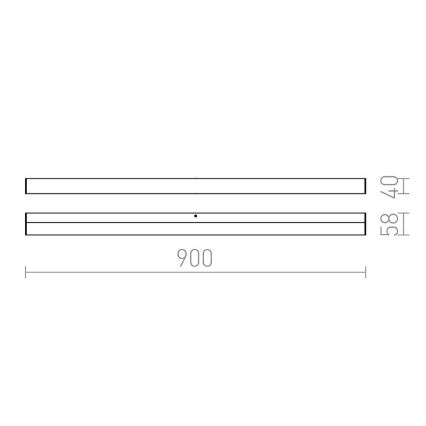 RED - Design Rendl - R12404 - Светодиодный настенный светильник для ванной комнаты LEVIA LED/18W/230V IP44