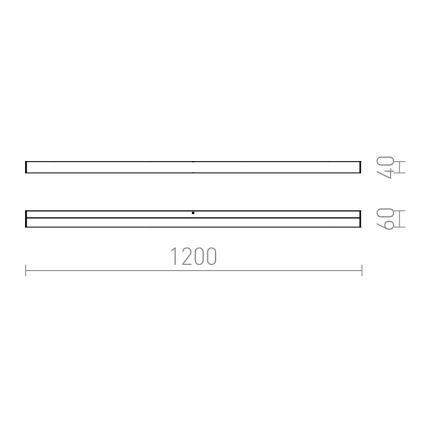 RED - Design Rendl - R12405 - LED Підсвітка дзеркала для ванної LEVIA LED/24W/230V IP44