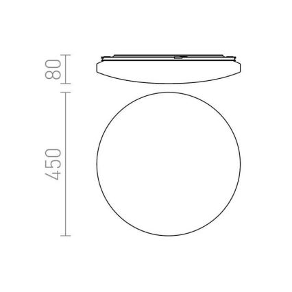 RED - Design Rendl - R12433 - Стельовий LED світильник SEMPRE LED/36W/230V круглий