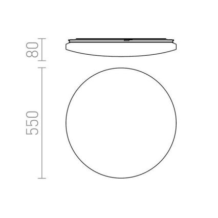 RED - Design Rendl - R12434 - Светодиодный потолочный светильник SEMPRE LED/56W/230V круглый