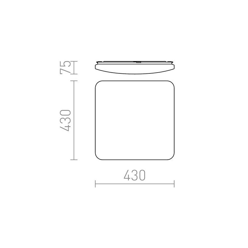 RED - Design Rendl - R12437 - Стельовий LED світильник SEMPRE LED/36W/230V квадрат