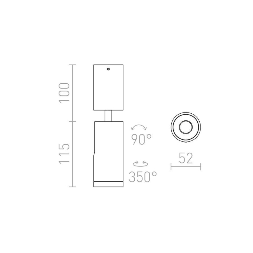 RED - Design Rendl - R12497 - Точковий LED світильник BOGARD LED/5W/230V чорний