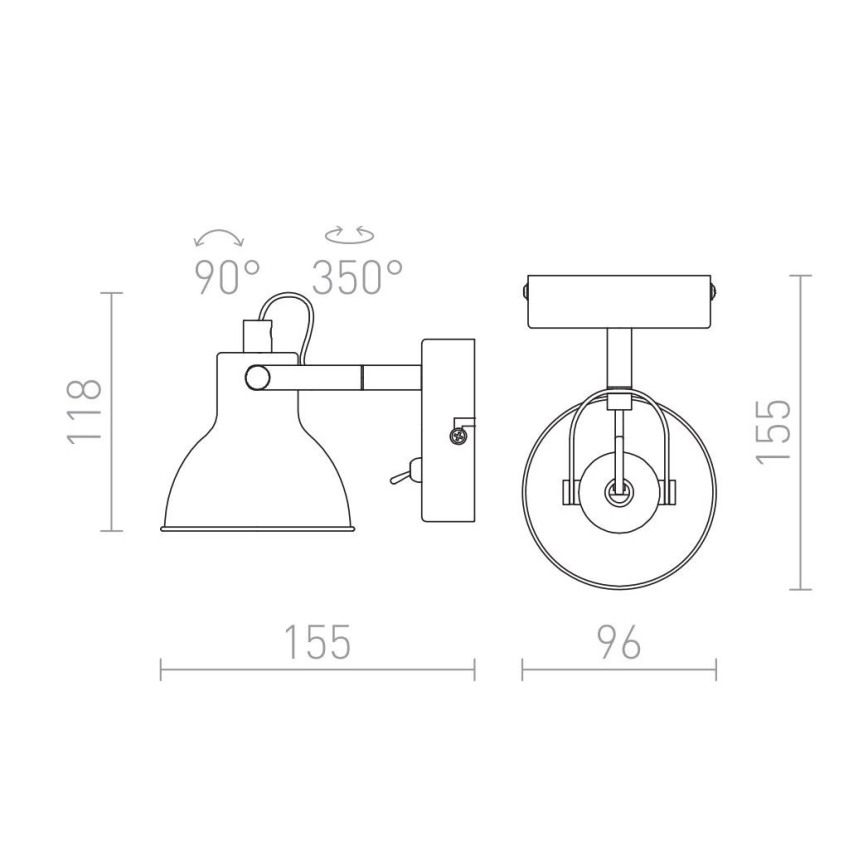 RED - Design Rendl - R12508 - Настенный точечный светильник ROSITA 1xGU10/9W/230V