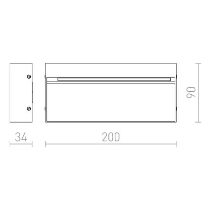 RED - Design Rendl - R12547 - Вуличний LED настінний світильник AQILA LED/6W/230V IP54