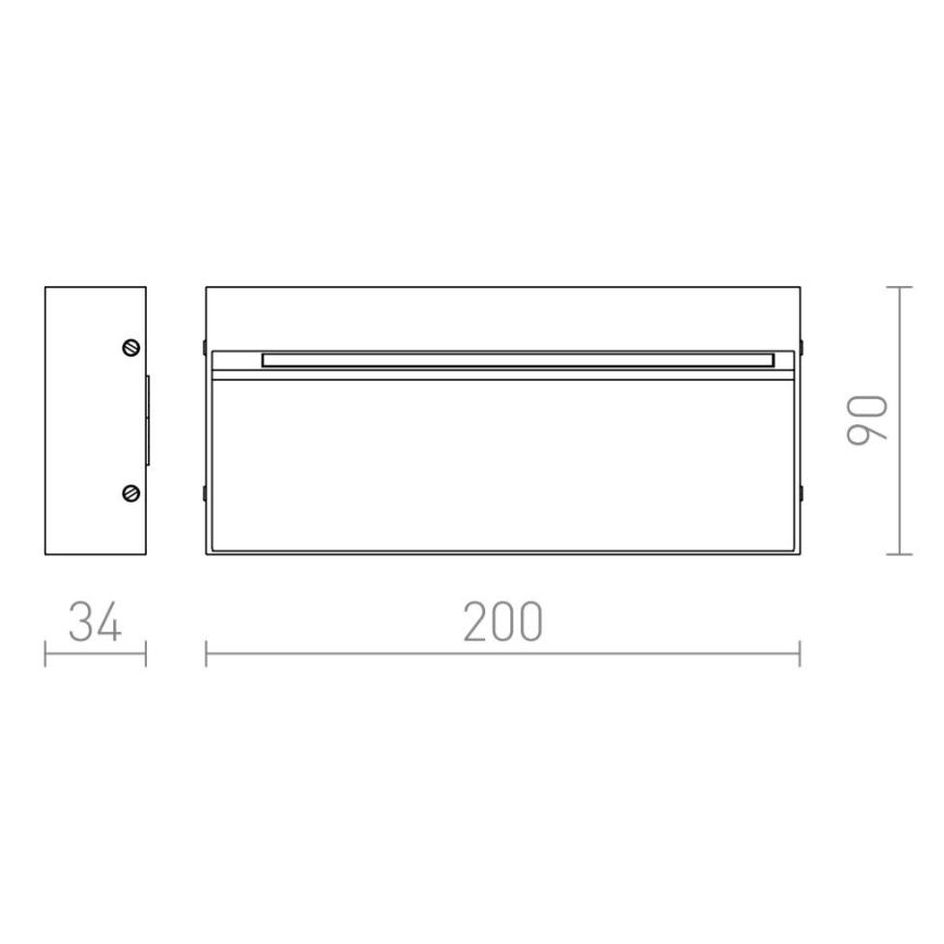 RED - Design Rendl - R12547 - Вуличний LED настінний світильник AQILA LED/6W/230V IP54