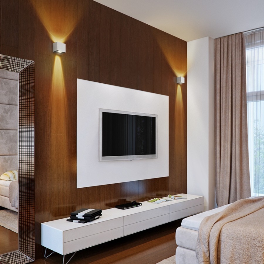 RED - Design Rendl - R12556 - Светодиодный уличный настенный светильник CARRE 2xLED/3W/230V IP54