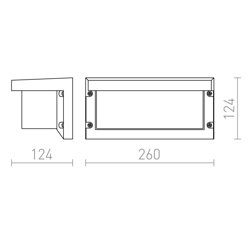 RED - Design Rendl - R12561 - Вуличний настінний світильник HIDE 1xE27/18W/230V IP54