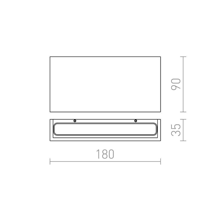 RED - Design Rendl - R12573 - Вуличний настінний LED світильник TORINO 2xLED/5W/230V IP54