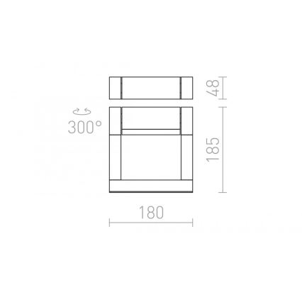 RED - Design Rendl - R12623 - Вуличний настінний LED світильник AQUE LED/8W/230V IP54