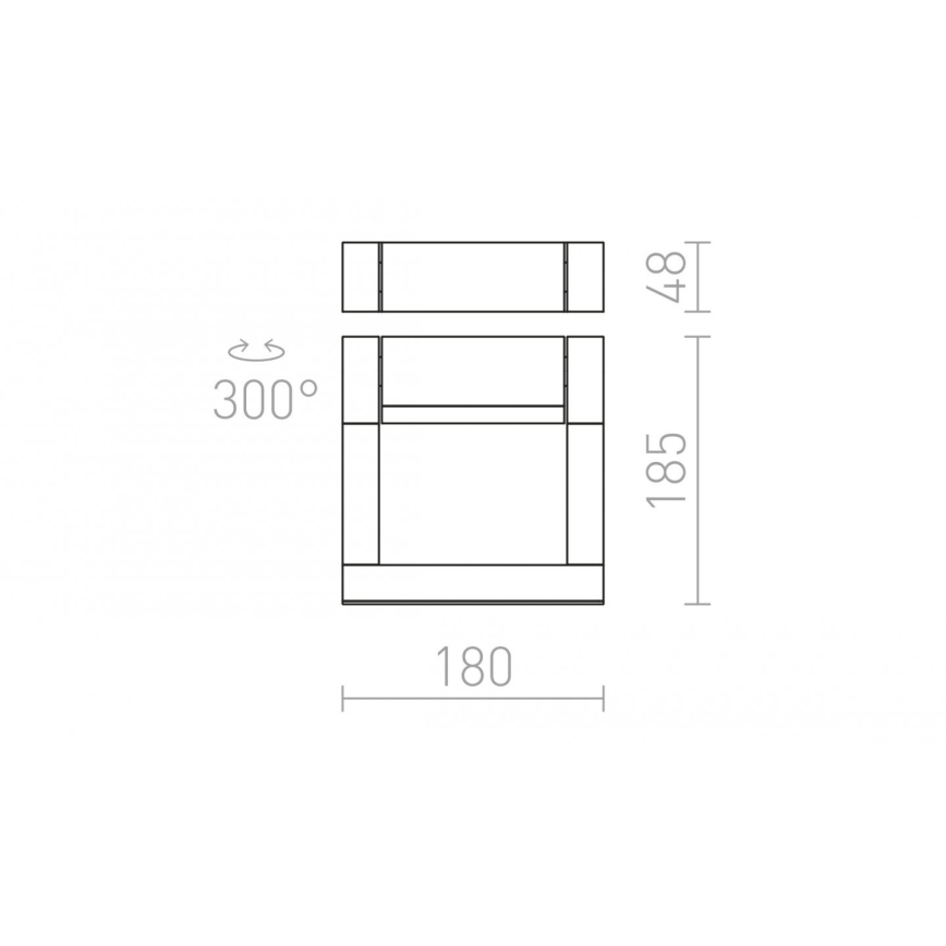 RED - Design Rendl - R12623 - Вуличний настінний LED світильник AQUE LED/8W/230V IP54