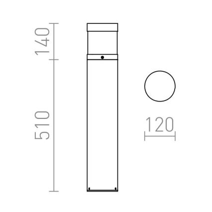 RED - Design Rendl - R12626 - Вулична LED лампа ABAX LED/15W/230V IP54 антрацит