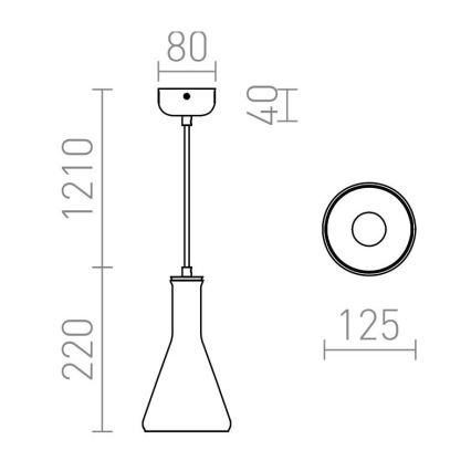 RED - Design Rendl - R12663 - Підвісна люстра PULIRE 1xE14/28W/230V