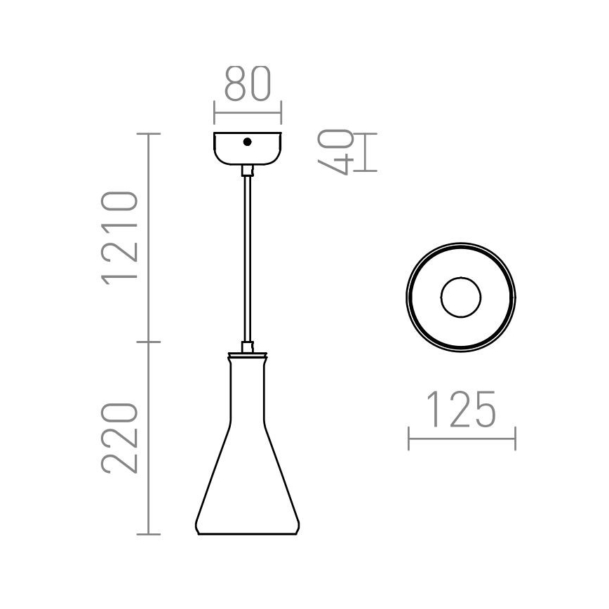 RED - Design Rendl - R12663 - Підвісна люстра PULIRE 1xE14/28W/230V