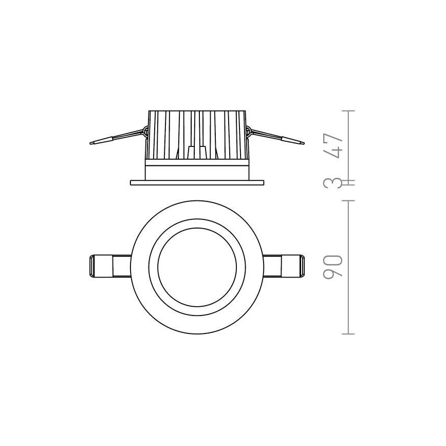 RED - Design Rendl - R12716 - Вбудований стельовий LED світильник для ванної TOLEDO 8W/230V IP44