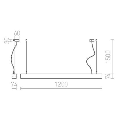 RED - Design Rendl - R12720 - Підвісна LED люстра PESANTE LED/40W/230V