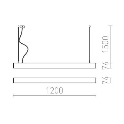 RED - Design Rendl - R12721 - Підвісна LED люстра PESANTE LED/40W/230V чорний