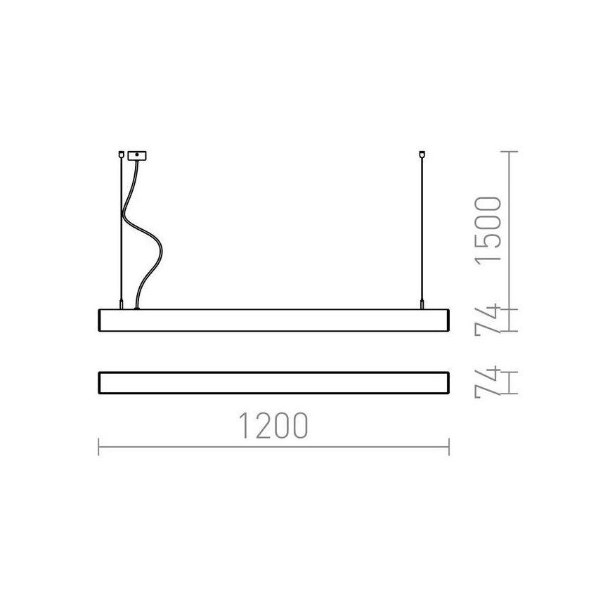 RED - Design Rendl - R12721 - Підвісна LED люстра PESANTE LED/40W/230V чорний