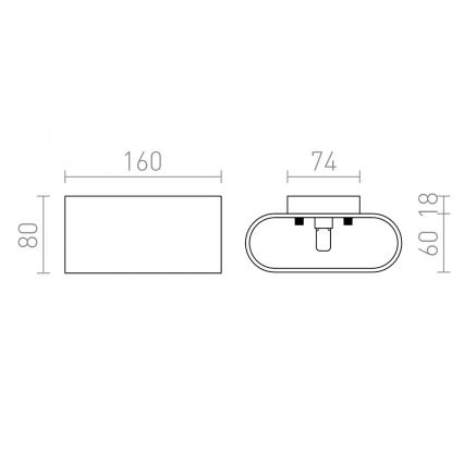 RED - Design Rendl - R12743 - Настінний світильник MARIO 1xG9/33W/230V