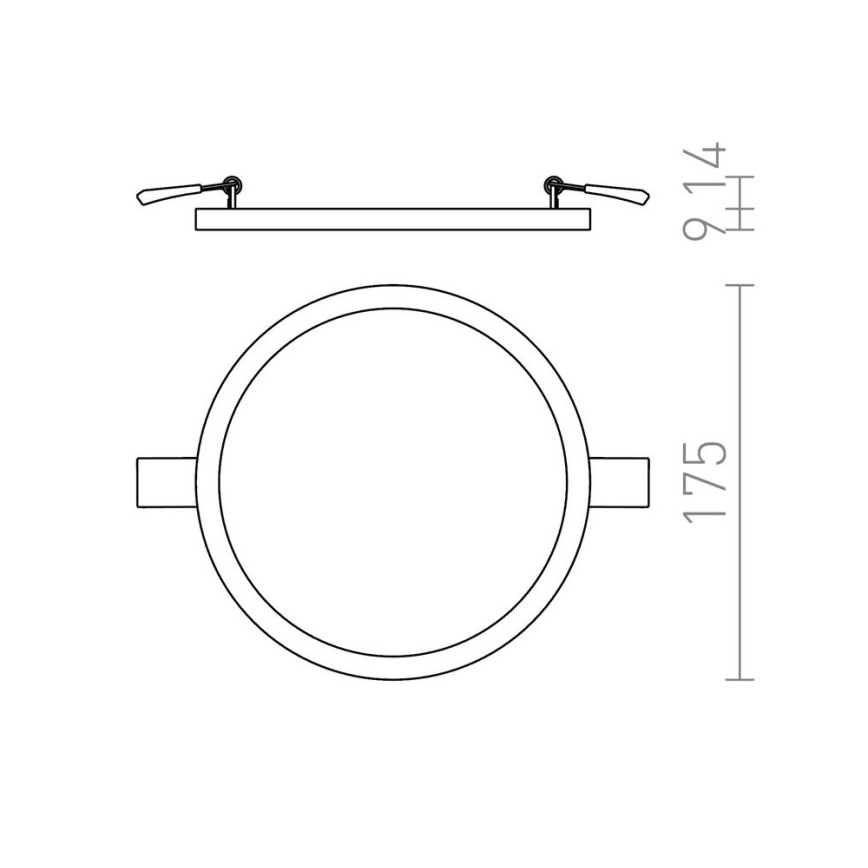 RED - Design Rendl - R12765 - Светодиодный встраиваемый светильник HUE LED/18W/230V