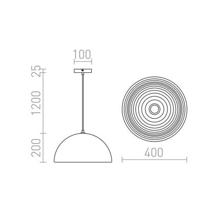 RED - Design Rendl - R13048 - Підвісна люстра CARISSIMA 1xE27/42W/230V