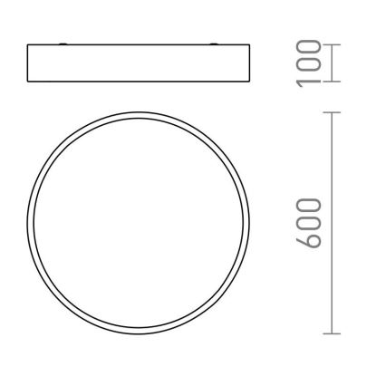 RED - Design Rendl - R13333 - Стельовий LED світильник MEZZO LED/60W/230V чорний