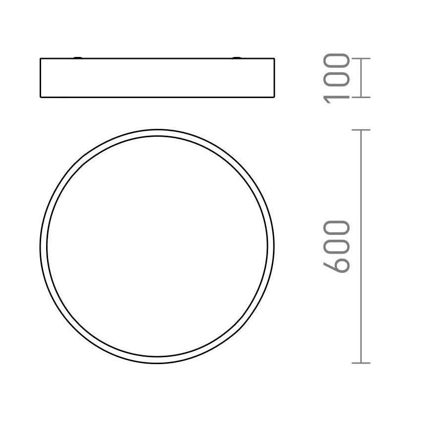 RED - Design Rendl - R13333 - Стельовий LED світильник MEZZO LED/60W/230V чорний