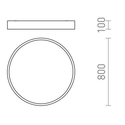RED - Design Rendl - R13334 - Светодиодный потолочный светильник MEZZO LED/100W/230V белый