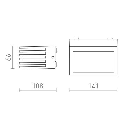 RED - Design Rendl - R13564 - Вуличний настінний LED світильник CLAIRE LED/6W/230V IP54