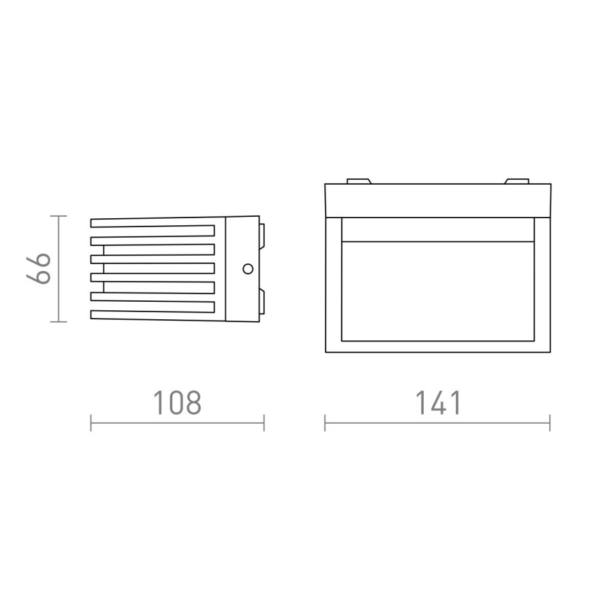 RED - Design Rendl - R13564 - Вуличний настінний LED світильник CLAIRE LED/6W/230V IP54