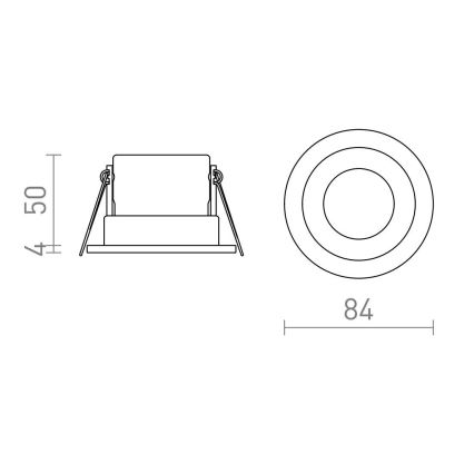 RED - Design Rendl - R13602 - Вбудований стельовий LED світильник для ванної BELLA LED/11W/230V IP65