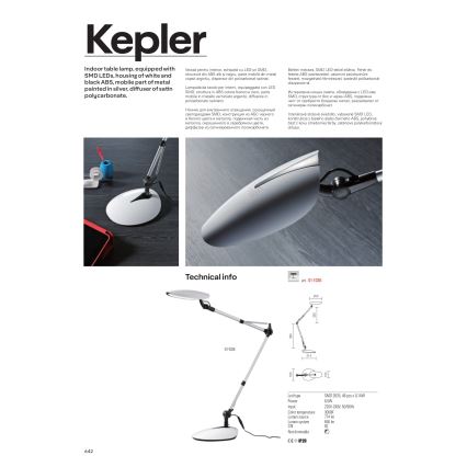 Redo 01-1036 - Світлодіодна настільна лампа KEPLER VEIOZA LED/6.5W/230V