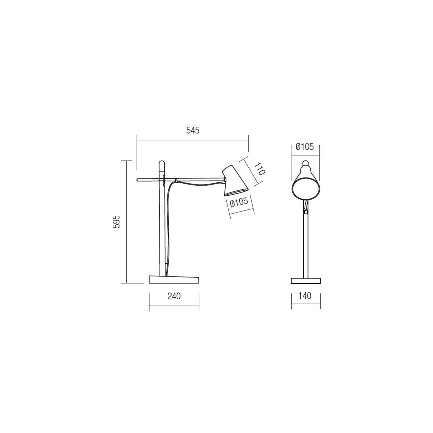 Redo 01-1119 - Сенсорна настільна LED лампа з регулюванням яскравості LED/5W/230V USB