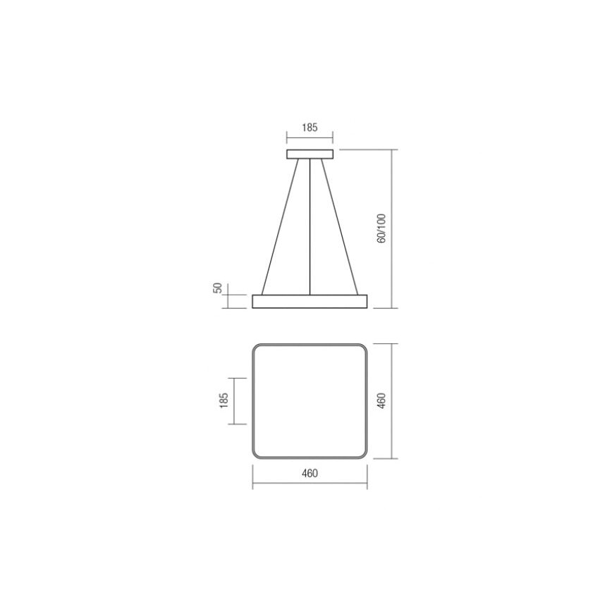 Redo 01-1124 - Светодиодная подвесная люстра SCREEN LED/48W/230V 3000K