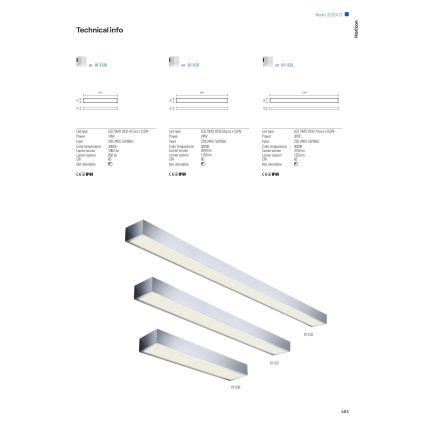 Redo 01-1132 - LED Підсвітка для дзеркала для ванної HORIZON LED/30W/230V 120 см IP44