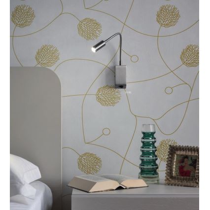 Redo 01-1195 - LED Гнучка лампа HELLO LED/3W/230V матовий хром