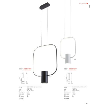 Redo 01-1227 - LED настільна лампа з регульованою яскравістю DOM LED/21W/230V чорна