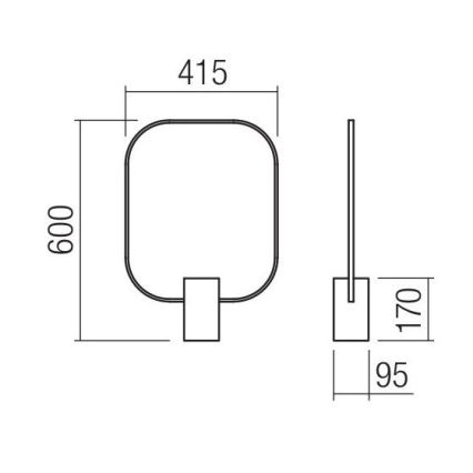 Redo 01-1227 - LED настільна лампа з регульованою яскравістю DOM LED/21W/230V чорна