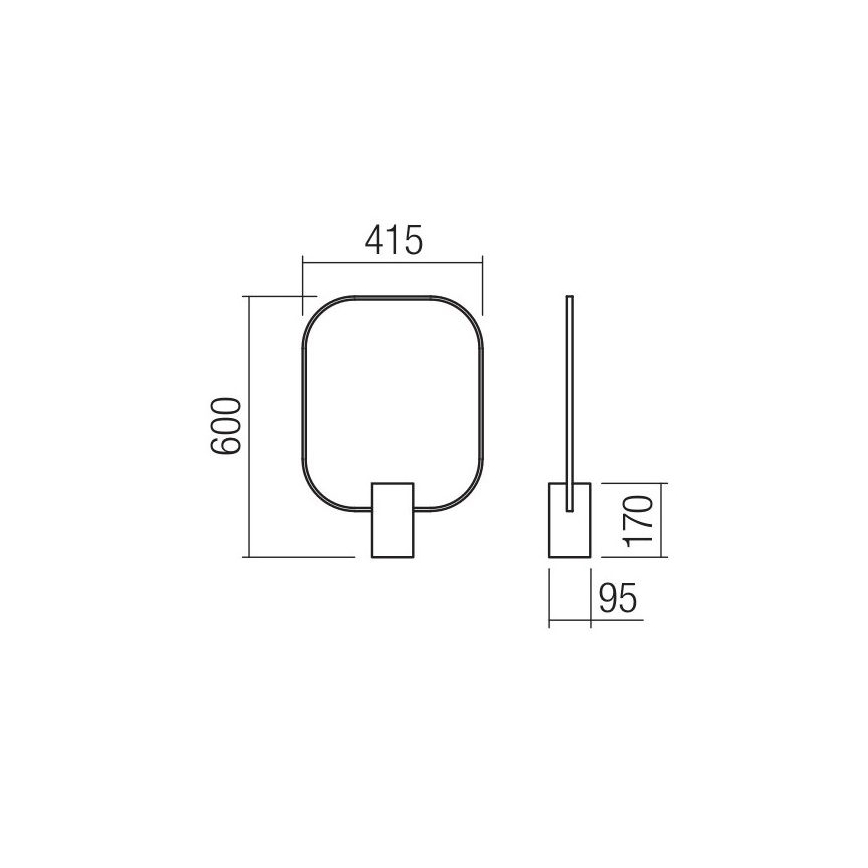 Redo 01-1227 - LED настільна лампа з регульованою яскравістю DOM LED/21W/230V чорна