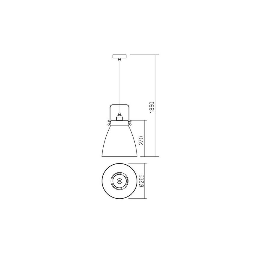 Redo 01-1275 - Подвесная люстра ARNE 1xE27/42W/230V серый