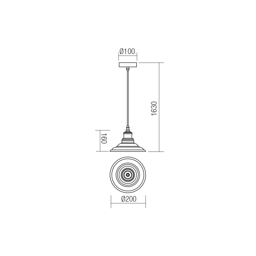 Redo 01-1293 - Люстра на тросе SPINNER 1xE27/42W/230V