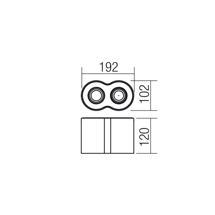 Redo 01-1309 - Точковий світильник KATO 2xGU10/35W/230V