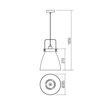 Redo 01-1311 - Подвесная люстра ARNE 1xE27/42W/230V белый