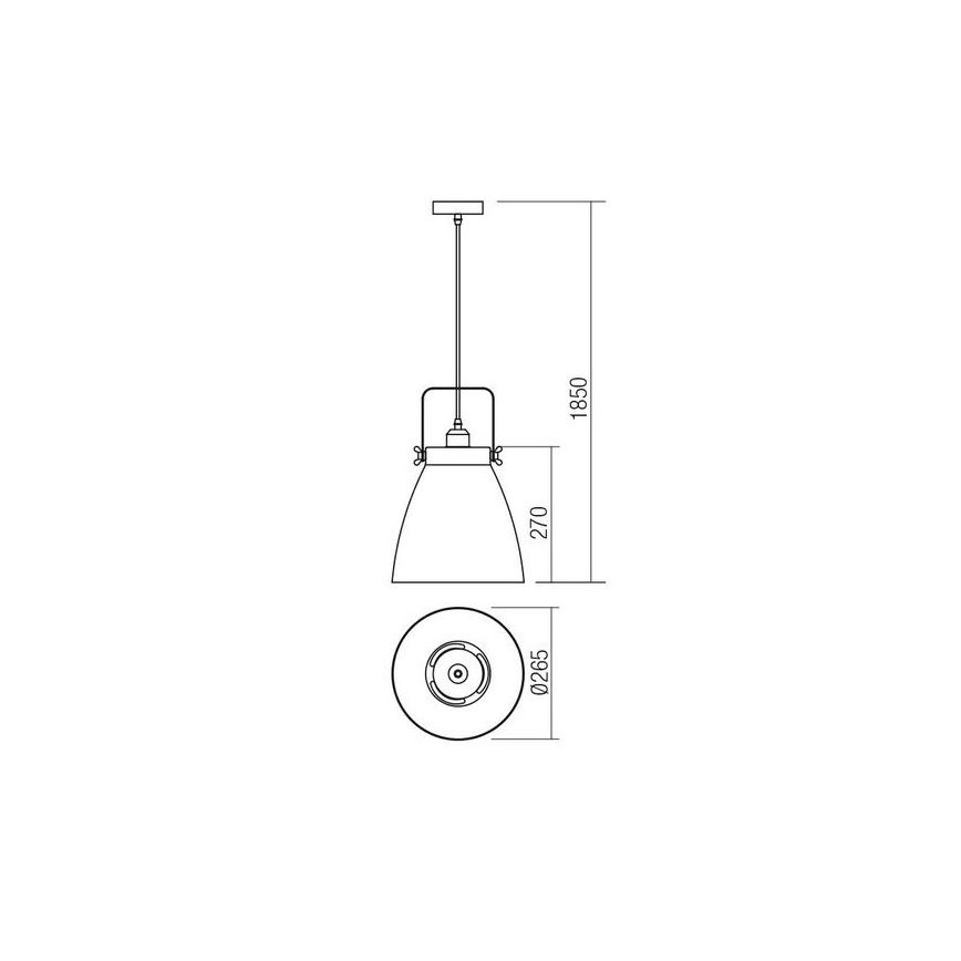 Redo 01-1311 - Подвесная люстра ARNE 1xE27/42W/230V белый