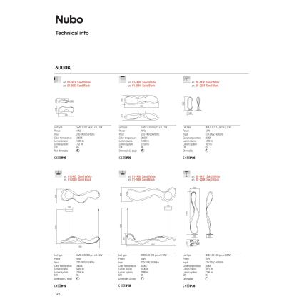 Redo 01-1414 - Светодиодный потолочный светильник с регулированием яркости NUBO LED/40W/230V белый
