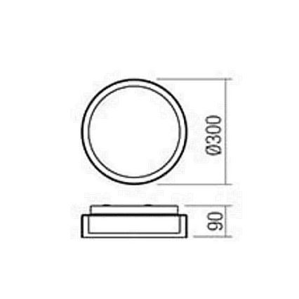 Redo 01-1453 - Светодиодный потолочный светильник для ванной комнаты NAJI LED/12W/230V диаметр 30 см IP44