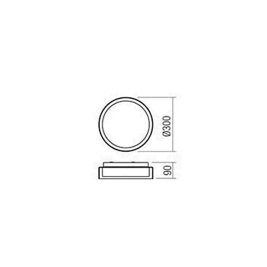Redo 01-1453 - Светодиодный потолочный светильник для ванной комнаты NAJI LED/12W/230V диаметр 30 см IP44