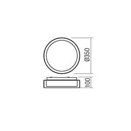 Redo 01-1454 - Светодиодный потолочный светильник для ванной комнаты NAJI LED/18W/230V диаметр 35 см IP44